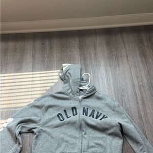 Old Navy Heather Gray Zip-Up Hoodie